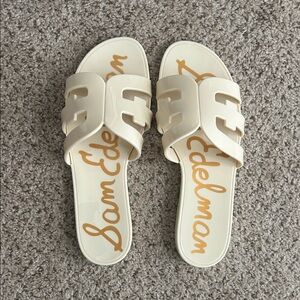 Sam Edelman Beige Slide Sandals